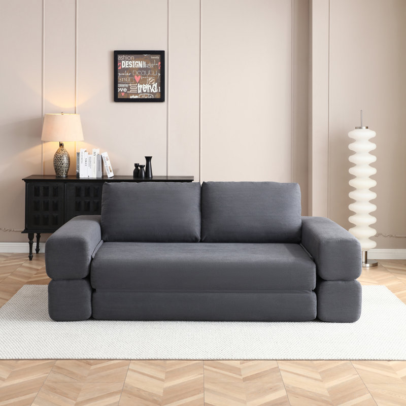 81'' Convertible Sofa Bed, Gray