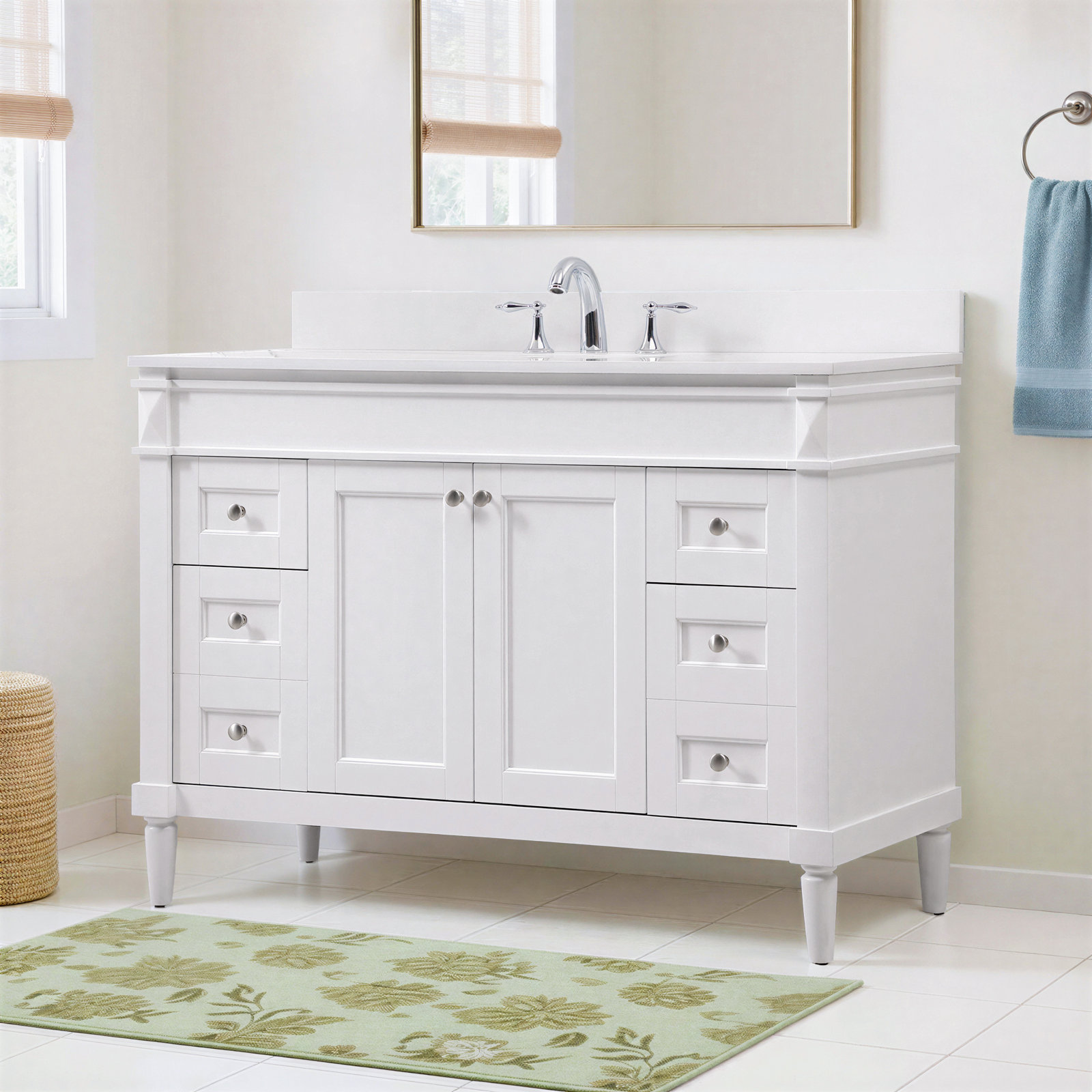 Readington 48'' Single Bathroom Vanity, White