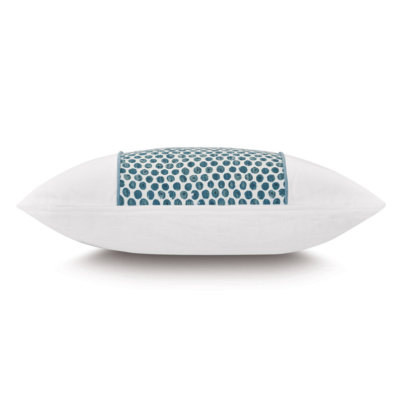 Kona Pillow Cover & Insert, Rectangle 16"H x 22"W, Knuffle Peacock/Baldwin White