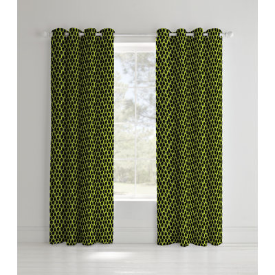 Neon Football Easy Care Eyelet Curtains