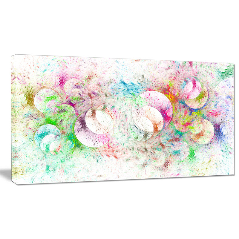 " Snow Fractal Ornamental Glass ", 16" H x 32" W x 1" D