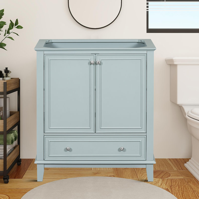 29.53'' Single Bathroom Vanity Base Only, Bluish Green