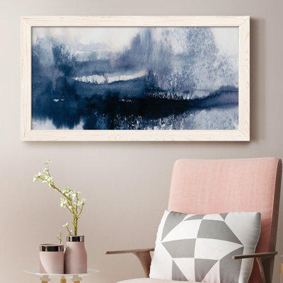 Indigo Tides - Peinture sur toile encadrée