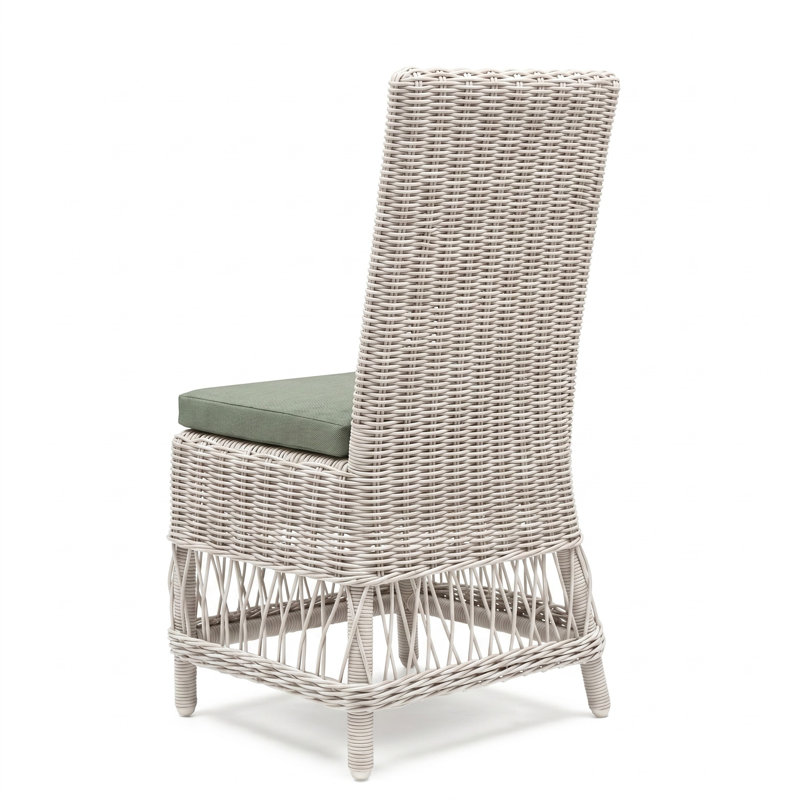 Destin Pebble Outdoor Patio Dining Chairs - Canvas Oasis, Canvas Oasis, White