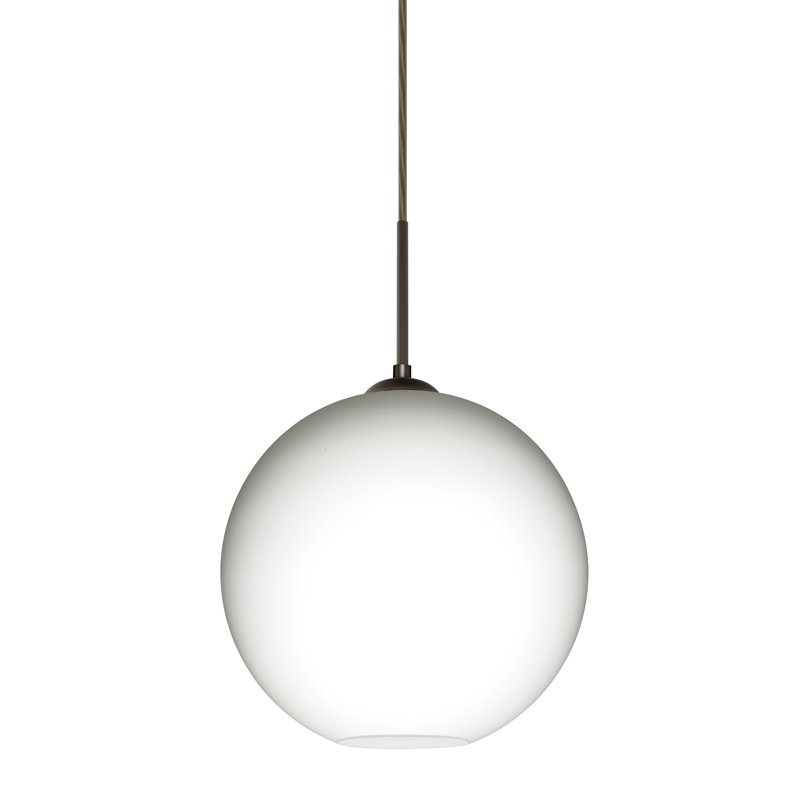 Luminaire sphère suspendu 1 lumières simple Speth, H 7,5 po x l 7,88 po x P 7,88 po, Bronze, Oui
