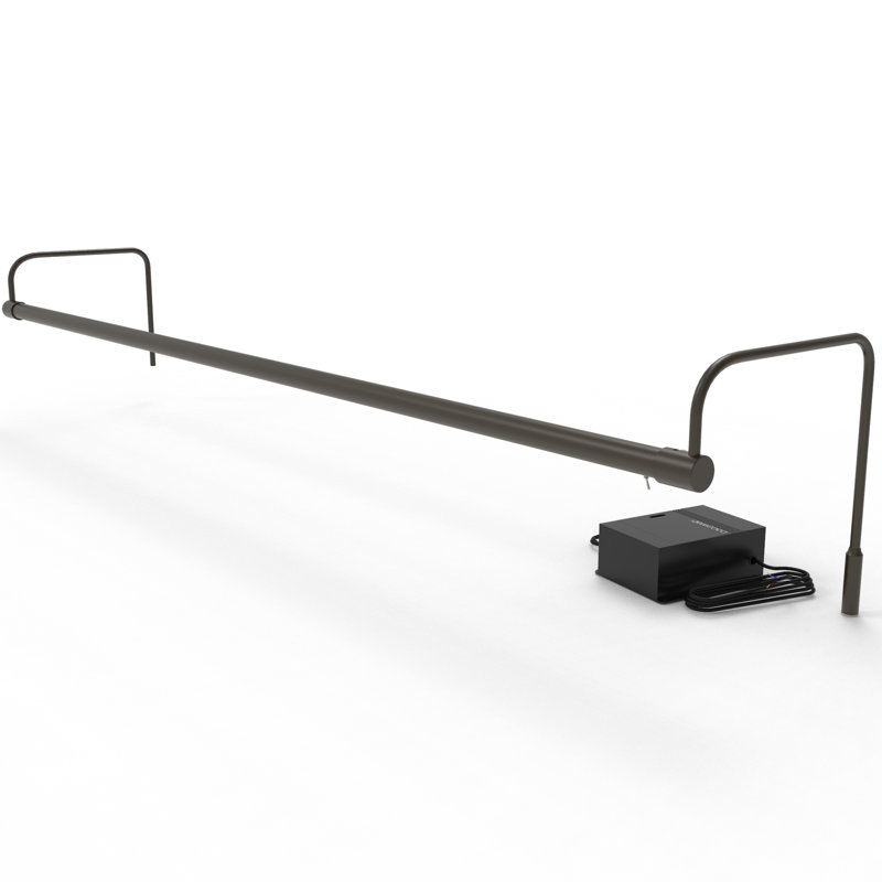 Luminaire de galerie Tru-Slim avec prise et télécommande, H 9 po x l 21 po x P 9 po, Bronze acajou, H 9 po x l 43 po x P 9 po