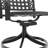 Cast Aluminum Patio Swivel Chair 2PCS With Black Frame And Blue Cushions-1296960854