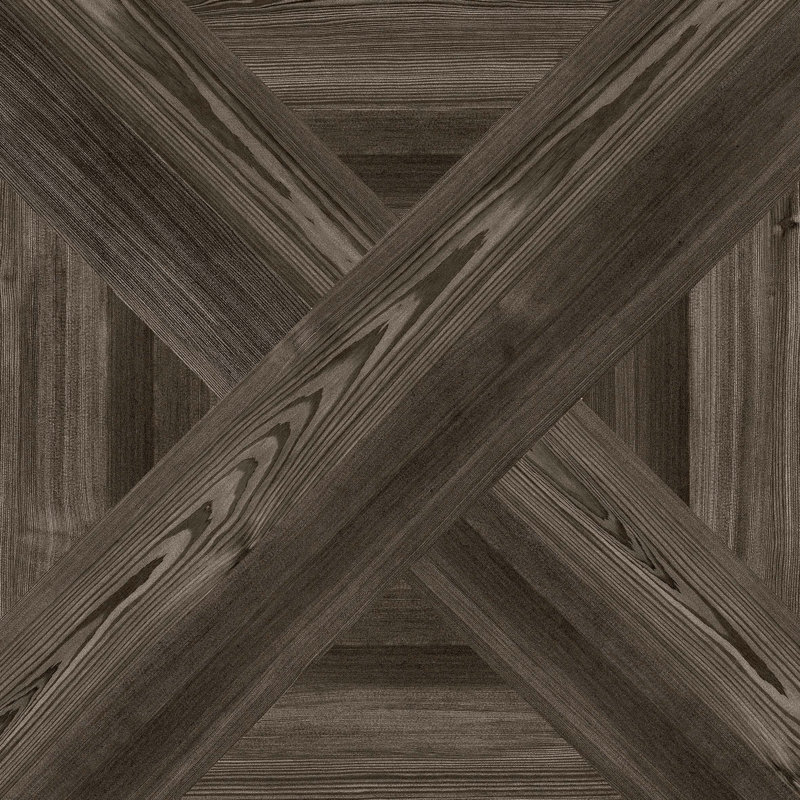 Tuile de champ en porcelaine 24 po x 24 po parquet Limoges, Marron foncé