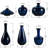 Blue Ceramic Flower Bud Vase