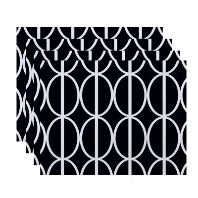 Noxon Polyester Geometric Rectangle Placemat