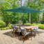 Parasol de patio rectangulaire - Parasol à manivelle 10 pi avec bouton-poussoir inclinable pour meubles d'extérieur, terrasse, jardin ou piscine par Pure Garden (vert forêt)-1752484753