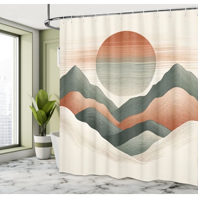 Shower Curtain with Hooks Included