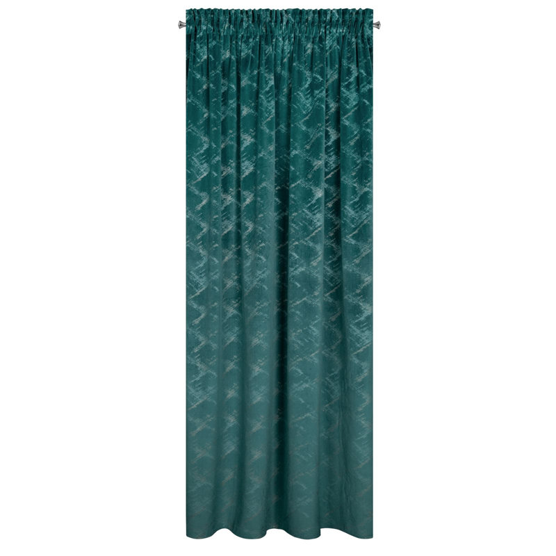 Aceion Blackout Curtains Single Panel, Dark Turquoise