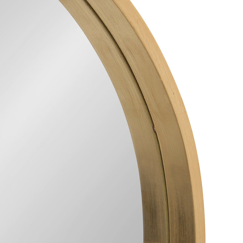 Arranjeet Modern Round Wall Mirror, Gold, 31.5" x 31.5"