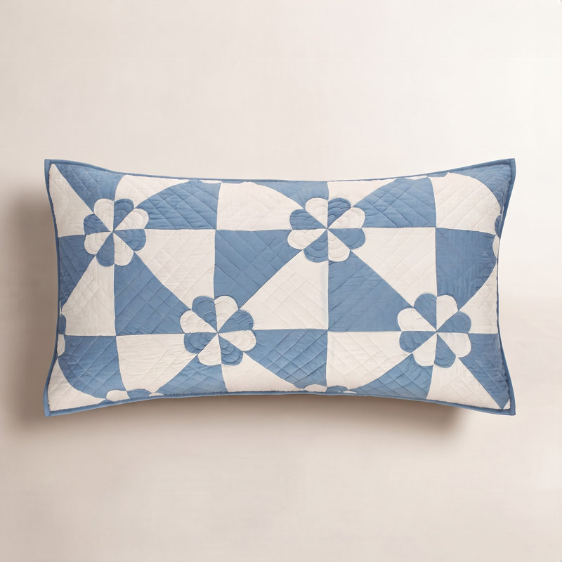 Sunny Side Quilted Sham, King, Blue
