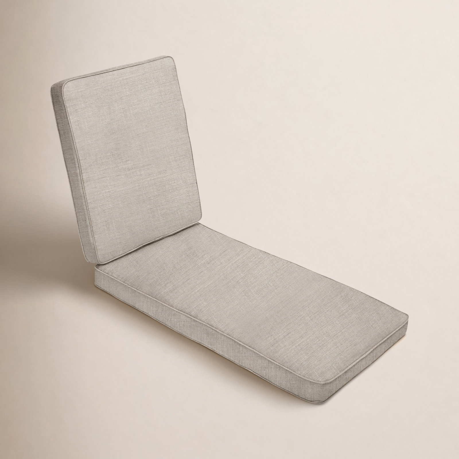 Sunbrella Outdoor Chaise Lounge, 24" W x 73" D, Silver Gray