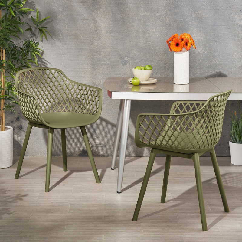 Fauteuils de salle à manger Olivia, Vert olive