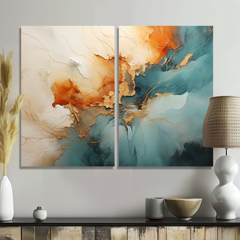 Ensemble de 2 grandes artères murales «Dams», Wrapped Canvas, Does Not Apply, 36" H x 48" W