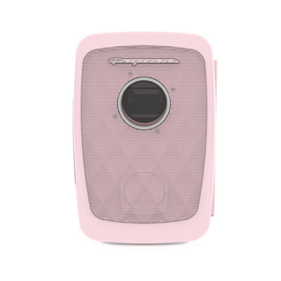 Frigidaire 4L Mini Fridge Cooler with Bluetooth Speaker, Holds up to 6 Cans, Portable Thermoelectric Skincare & Beverage Cooler for Car, Office, Bedroom, Dorm Room, Pink