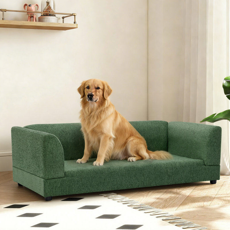 Canapé pour chien surdimensionné de 56,5 po, Vert olive