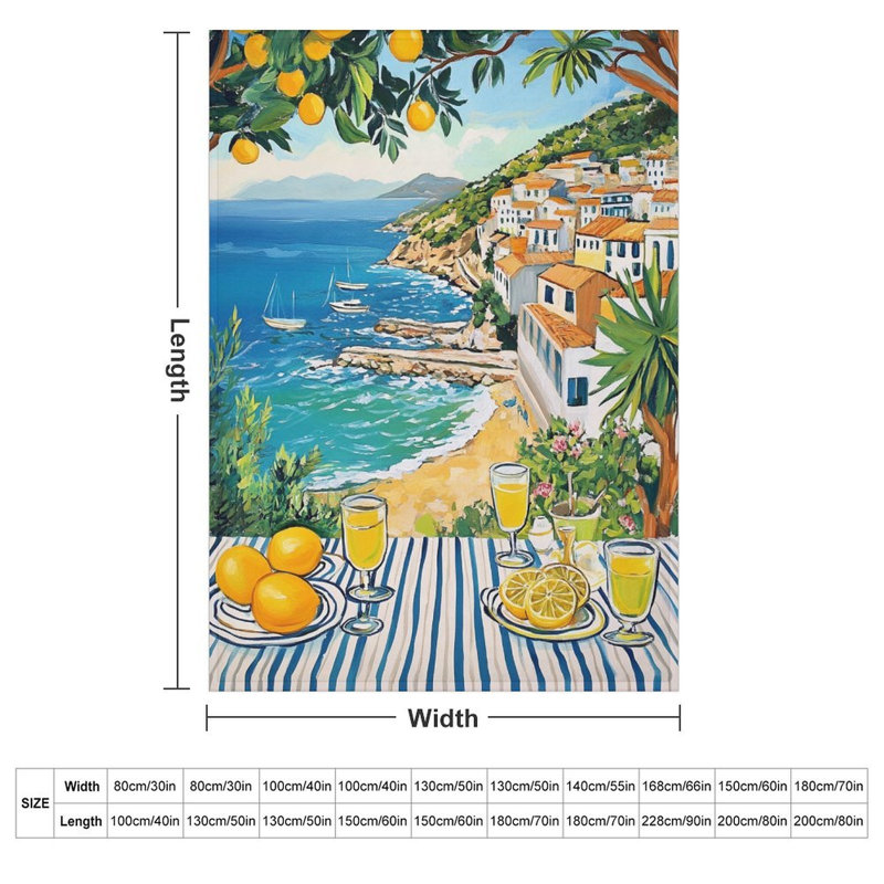 Jeté en flanelle Coastal View, 30 po x 40 po