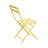 Outdoor 3 Patio Bistro In Yellow - Foldable Metal Table & Chairs For Decks 3 Piece Poolside Dining