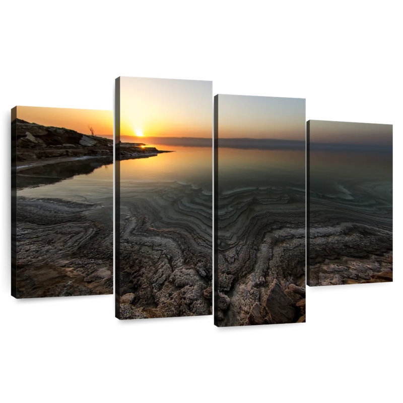 Gillard mer morte Gillard coucher de soleil, H 42 po x l 68 po