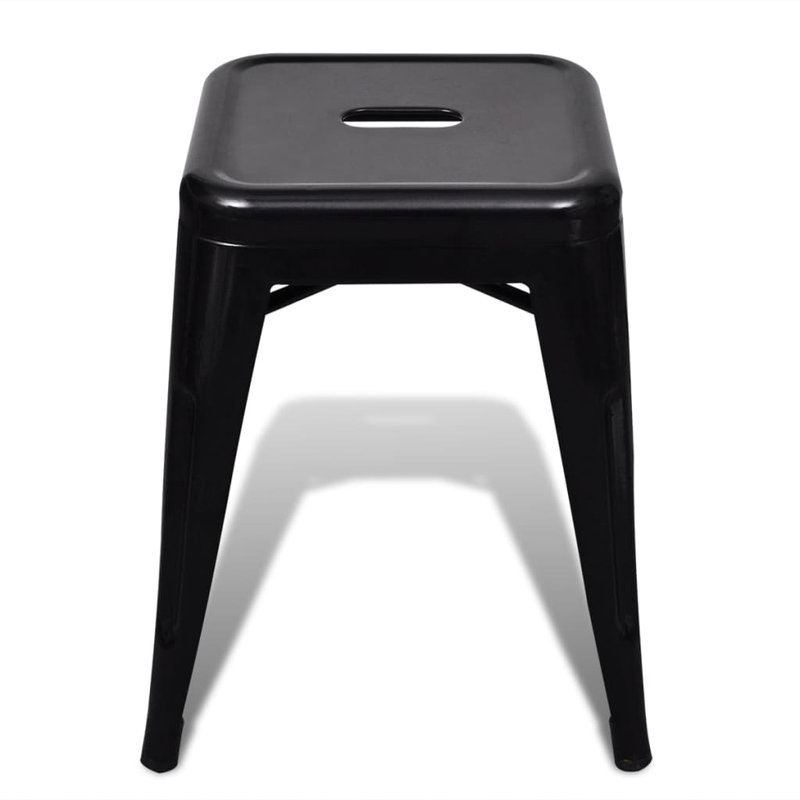 Humes Steel Accent Stool, Black