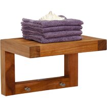 Bme Premium Teak Bathroom Shelf Organizer, Space-Saving & Multifunctional  2-Tier Wooden Shower Shelf, Easy Install Teak Storage Shower Shelf with