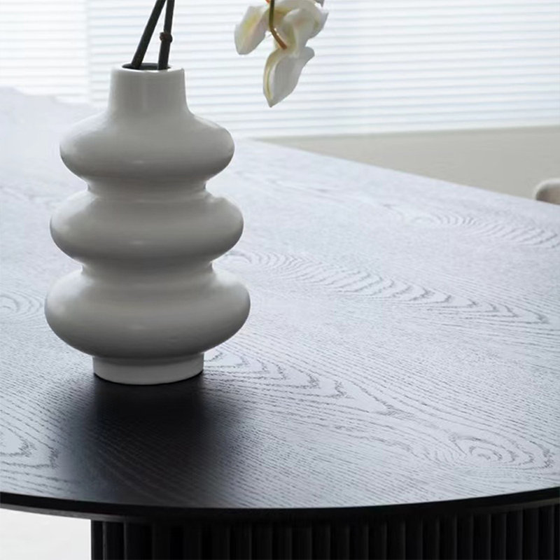 Table de salle à manger noire, H 29,53 po x L 55,12 po x l 27,56 po