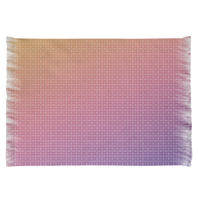Jaune napperon ombré/Tapis décoratif mauve, Oui