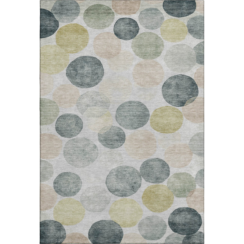 Premium Machine Washable Jakiyra AMF1898 Geometric Rug, Rectangle 2'6" x 3'10"