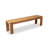 Callen 66"W Solid Eucalyptus Wood Outdoor Backless Bench
