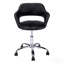 Chaise de bureau, hauteur réglable, pivotante, ergonomique, accoudoirs, bureau d'ordinateur, bureau, aspect cuir noir, métal chromé, contemporain, moderne-130146036