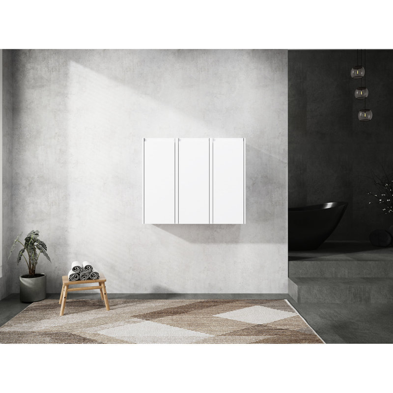 12" Bathroom Side Cabinet, Wall Mounted, 3 Soft-close Doors, Modern White, Plenteous Storage Possibilities Cabinet 12", Choices