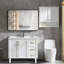 Miroir mural 30 po x 40 po en métal noir pour salle de bain - verre 4 mm, aluminium rouille, cadre enveloppant incassable, film de protection pour disque dur-121086741