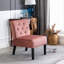 Fauteuil d'appoint à motif capitonné avec tissu en velours Living Room