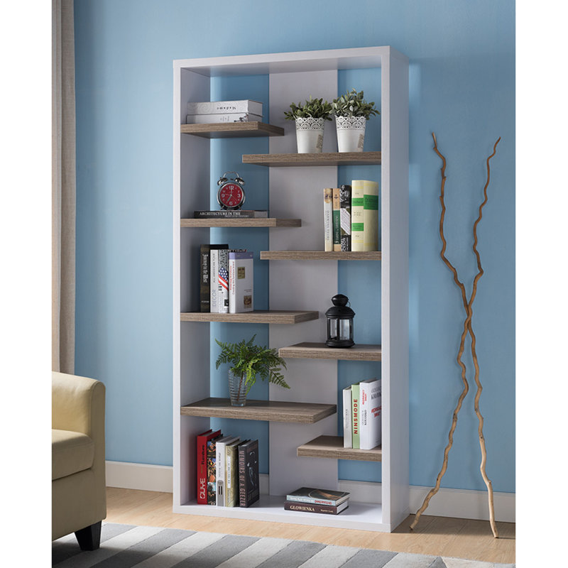 Vitrine flottante moderne avec 8 tablettes