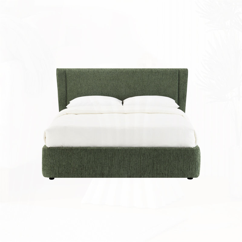 Chenille Upholstered Bed, Full
