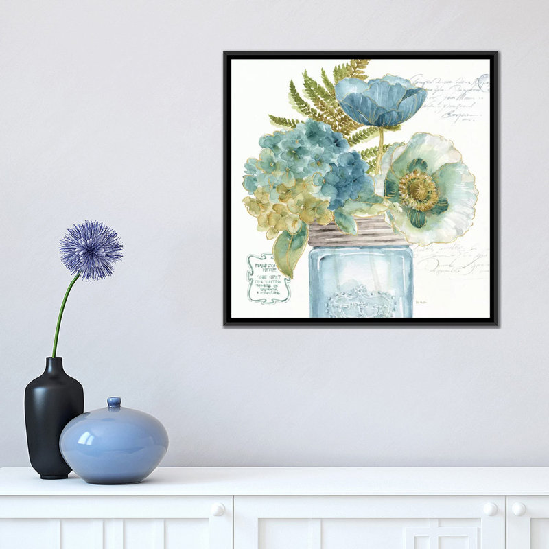 « my serre bouquet iii », impression sur toile, H 18 po x l 18 po x P 1,5 po, Toile avec cadre noir, Pas de tapis