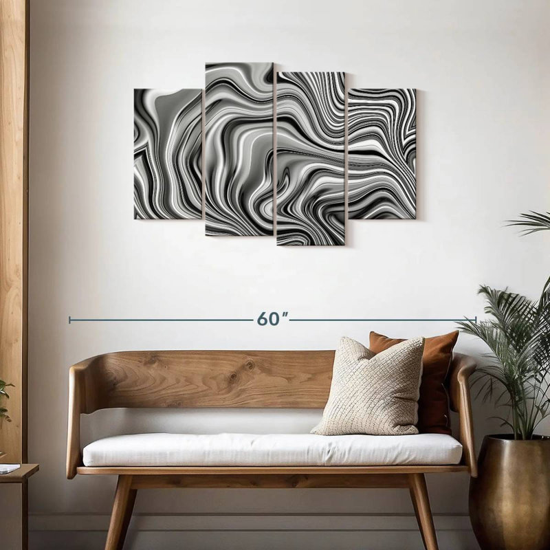 Avery Large Grey Abstract
