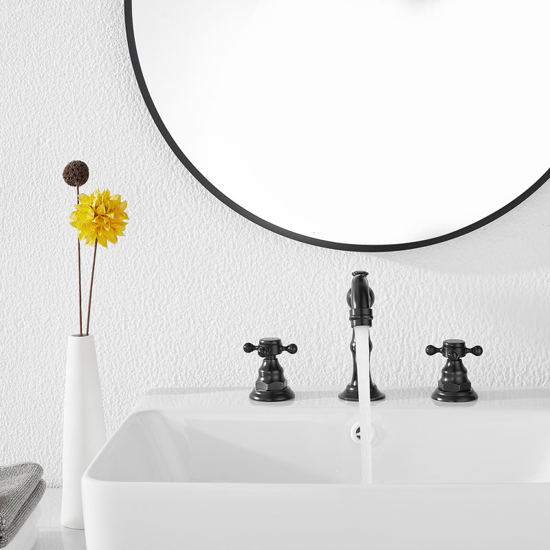 2-handle Bathroom Faucet with Drain Assembly, Oil Rubbed Bronze