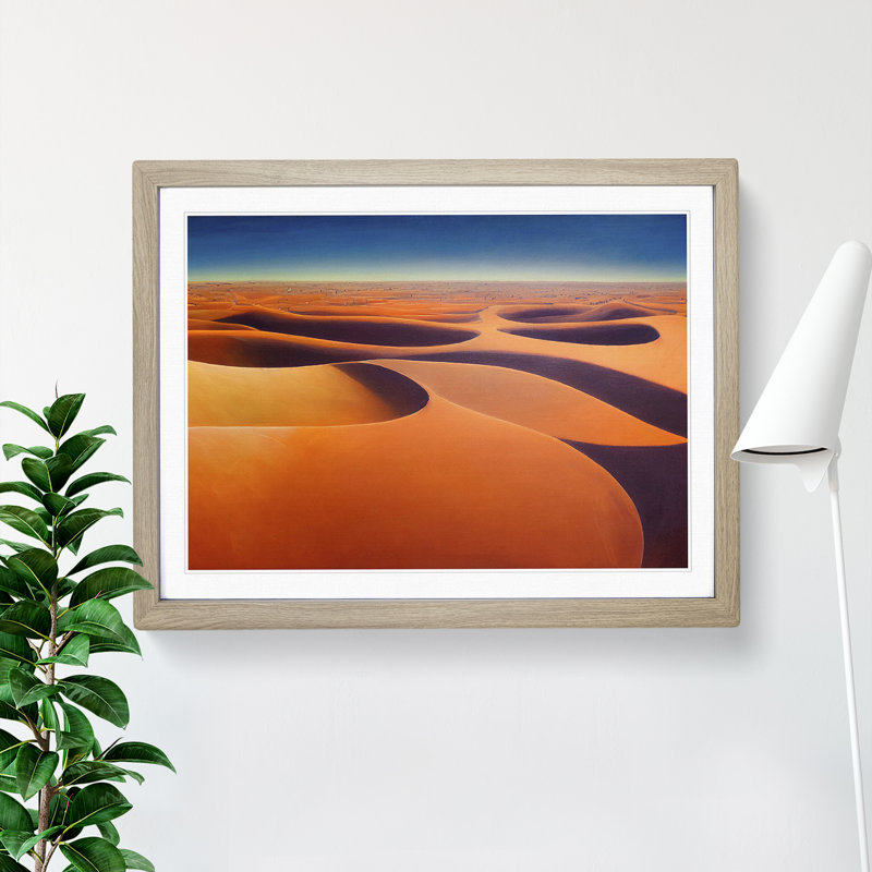 XH1022-10306X Wonderful Desert - Single Picture Frame Print, 34cm H x 46cm W, Oak 