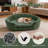 Linen Pet Sofa Bed Dog Couch With Button-Tufted Backrest-1171396927