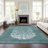 Abstract Machine Woven Polyester Indoor / Outdoor Area Rug-1288534866