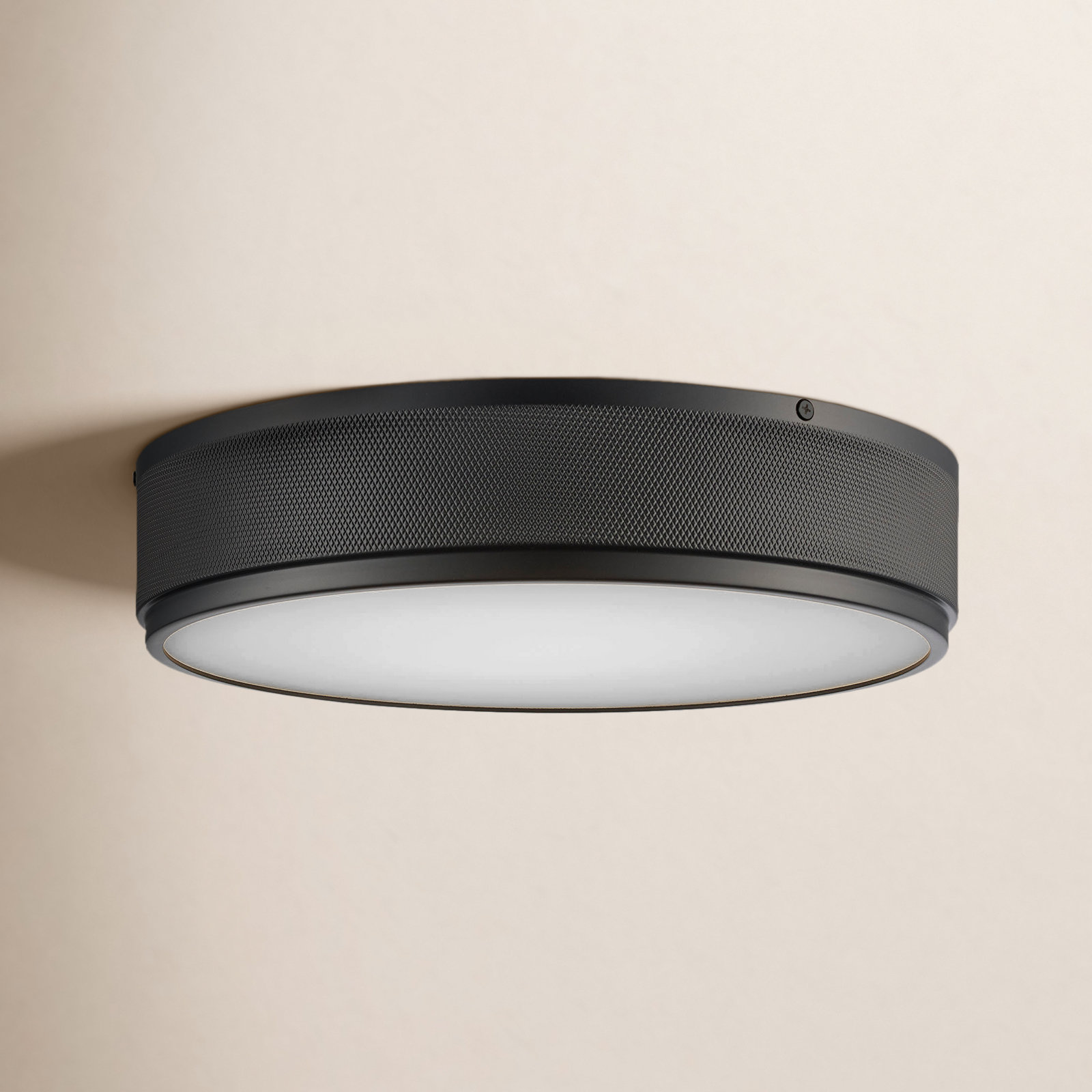 Amos Flush Mount, Black, 2.8" H x 13" W x 13" D