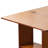 Arelthos Solid Wood Folding End Table Desk with Rolling Storage and Foldable Top