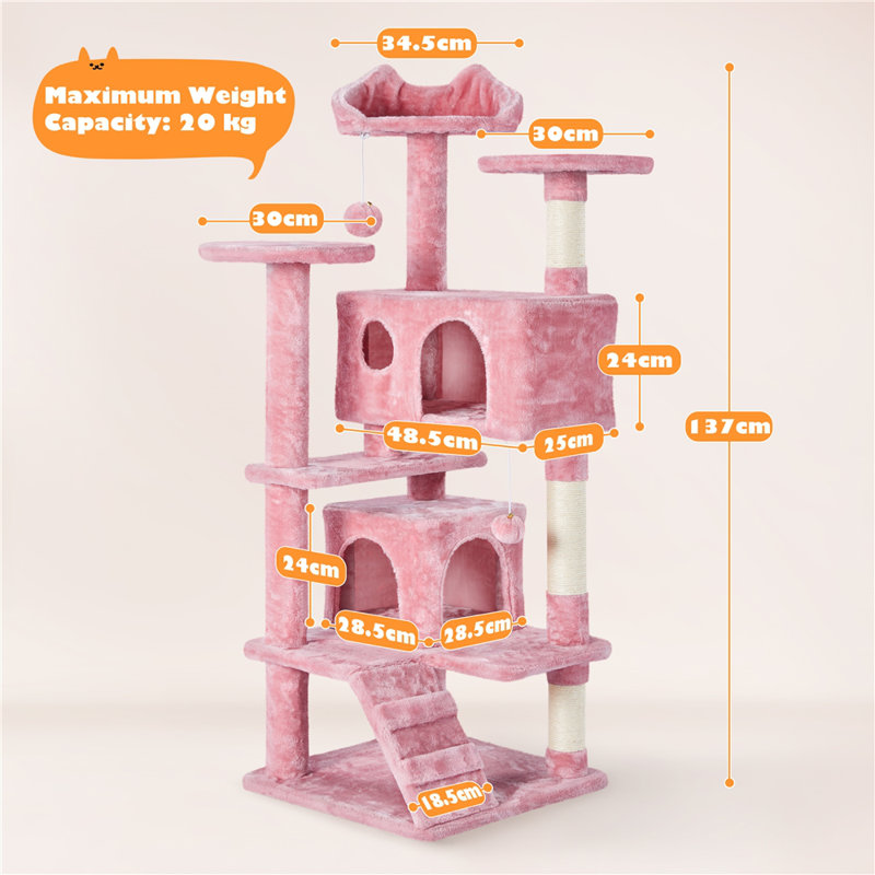 Multilevel  Cat Tree, Pink