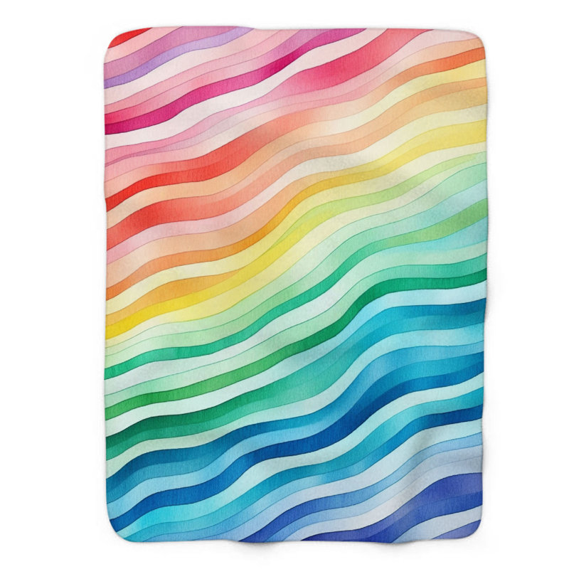 Teintes aquarelle - couverture de qualité supérieure 1 pièce, Lit simple
