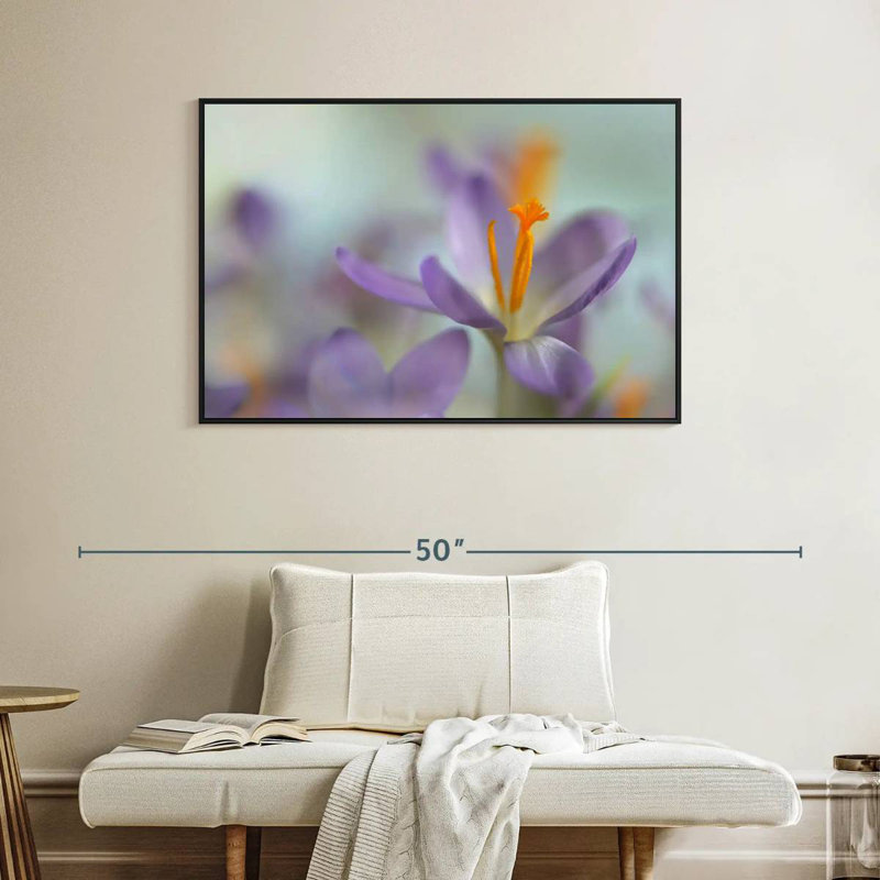 Pastel printanier, Cadre flottant noir, 40 po x 27 po